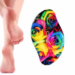 【Bill Case】第三代玫瑰花精緻天然系 強化奈米玻璃 美足去角質銼刀(天然物裡性 乾濕二用 美足磨厚皮)