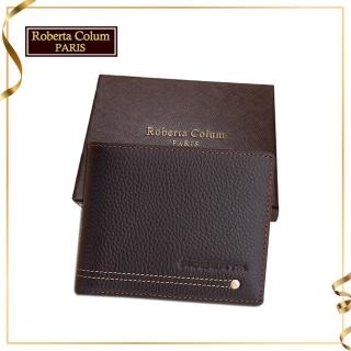 【Roberta Colum】諾貝達 男用專櫃皮夾 8卡片短夾(23153-2咖啡)