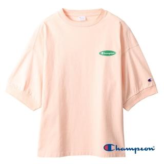 【Champion】Womens Logo寬鬆短TEE-粉紅色