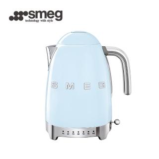 【SMEG】義大利控溫式復古電熱水壺-粉藍色(KLF04PBUS)