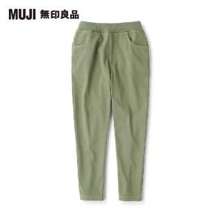 【MUJI 無印良品】兒童棉混輕鬆活動舒適拼接錐形褲(共3色)