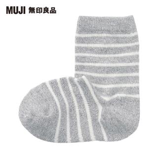 【MUJI 無印良品】兒童棉混腳跟特殊編織橫紋直角襪(共3色)