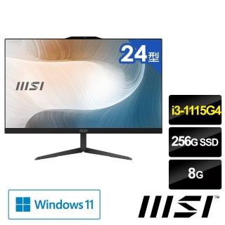 【MSI 微星】Modern AM242 11M-1227TW 24型 AIO液晶電腦(i3-1115G4/8G/256G SSD/Win11)