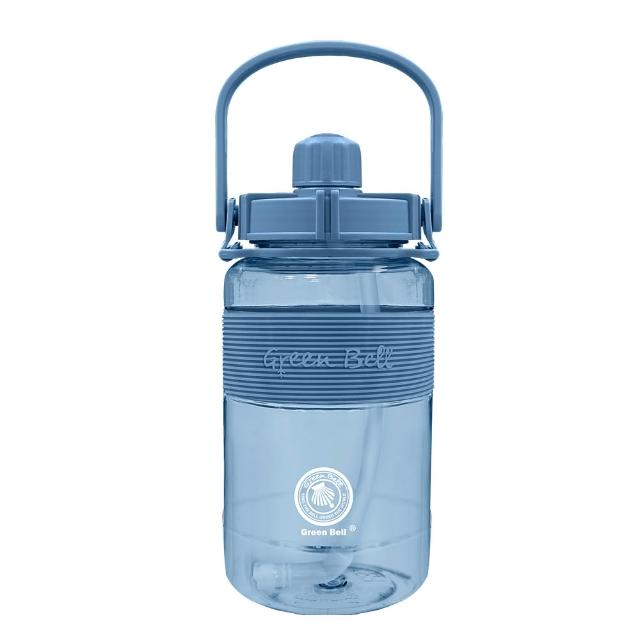 【GREEN BELL 綠貝】手提彈跳吸管運動太空水壺1500ml-附背帶(耐摔 寬口 大容量 戶外 健身 環保 不含BPA)