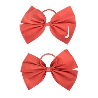 【NIKE 耐吉】BOW 髮圈-蝴蝶結 髮飾 配件 瑜珈 珊瑚橘白(N1001764811OS)