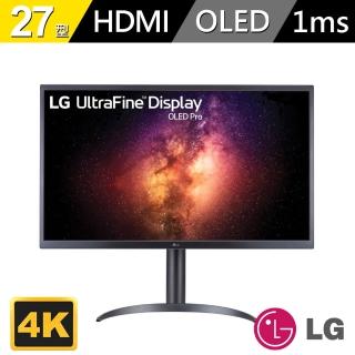 【LG 樂金】27型 27EP950-B 4K OLED高畫質編輯顯示器(Type-C/OLED/3840x2160/16:9)