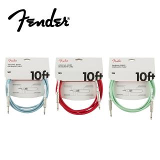 【Fender】Cable SS Original 3米 直頭導線 多色款(原廠公司貨 商品保固有保障)