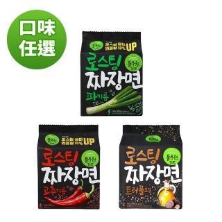 【韓味不二】韓國 pulmuone 炸醬麵 4入/袋 X1袋(青蔥油/松露口味/勁辣辣椒)