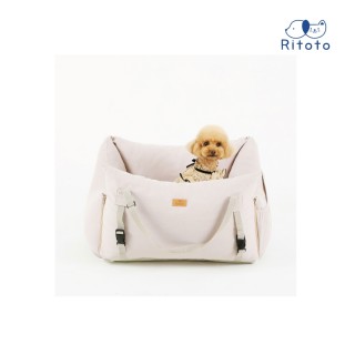 【韓國Ritoto】多功能狗狗汽車坐墊 - 經典米白加大款(貓犬/汽座/坐墊/戶外/外出/寵物包)
