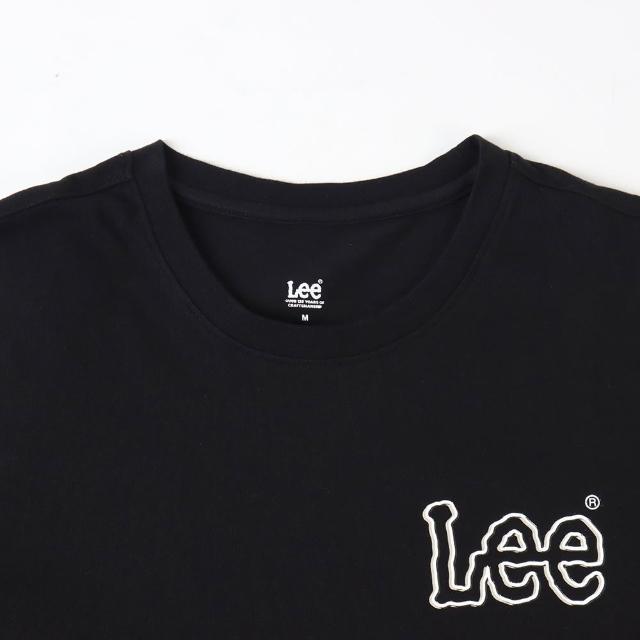 【Lee】雙色線條套印 鏤空小LOGO 男短袖T恤-共四色