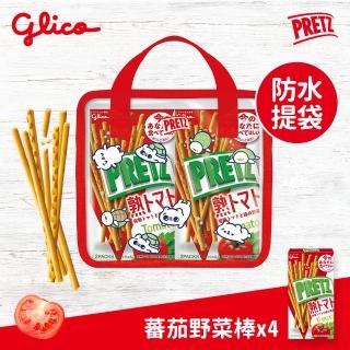 【Glico 格力高】PRETZ百力滋 中秋爽爽貓提袋組合包(蕃茄野菜棒*4)