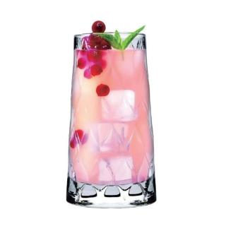 10195213 OL 【Pasabahce】玻璃火焰花紋果汁杯雞尾酒杯450cc(二入組)