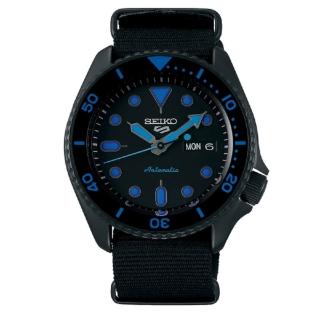 【SEIKO 精工】5 Sports潮流全黑機械男錶/42.5mm(4R36-07G0A)