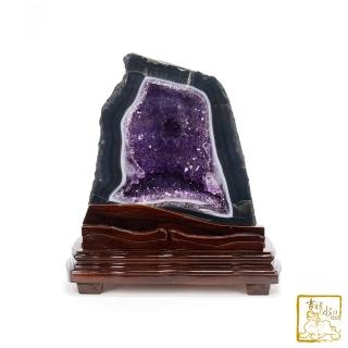 【吉祥水晶】巴西紫水晶洞 19.85kg(厚實瑪瑙邊)