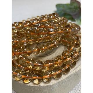 【Cocozy世界水晶原礦】天然黃水晶手珠 6~7mm(帶銀山)