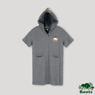 【Roots】Roots 女裝- 愛最大加拿大日系列 經典元素連帽洋裝(灰色)