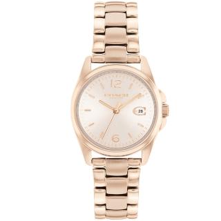 【COACH】經典簡約氣質腕錶-28mm/玫瑰金(14503908)