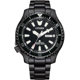 【CITIZEN 星辰】PROMASTER亞洲限定 鋼鐵河豚EX Plus潛水機械錶-44mm(NY0135-80E)