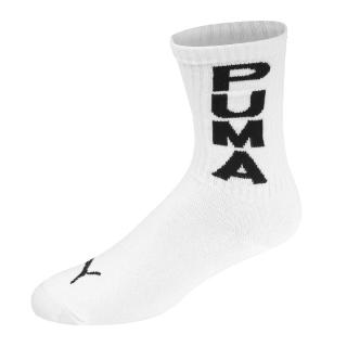 【PUMA】襪子 NOS Run Crew Socks 白 黑 男女款 長襪 中筒襪 台灣製 單雙入(BB135301)
