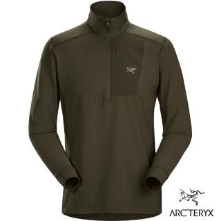 【Arcteryx 始祖鳥】男 Rho LT 刷毛內層套頭衫(故事綠)