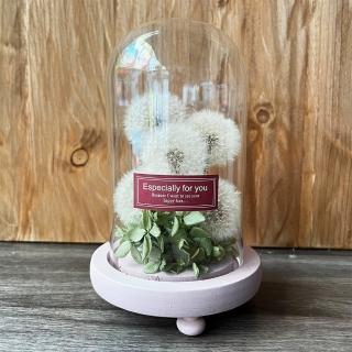 【OSTARA FLORIST 奧斯塔拉花藝】滿滿蒲公英玻璃皿(蒲公英、送禮、療癒)