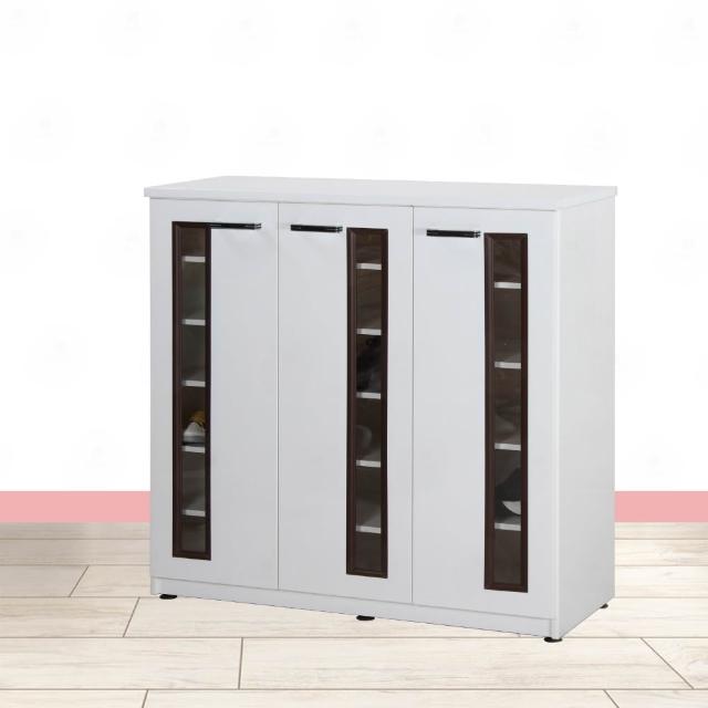 【·Fly· 飛迅家俱】4尺3門緩衝壓克力塑鋼鞋櫃(可水洗)