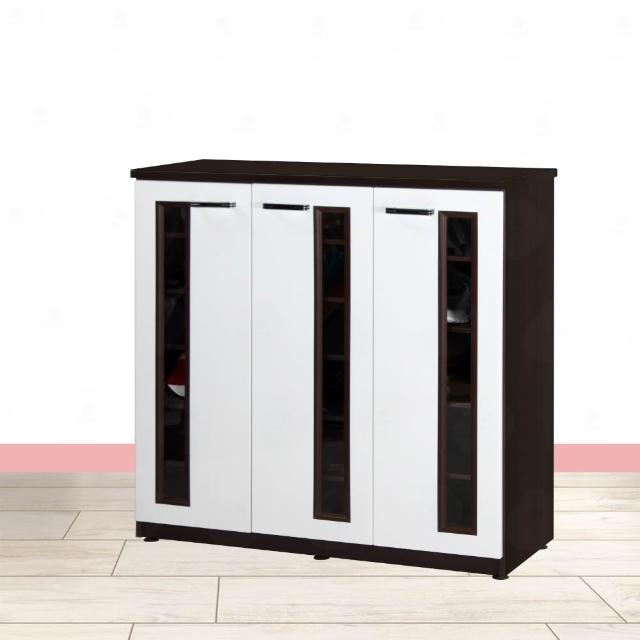 【·Fly· 飛迅家俱】4尺3門緩衝壓克力塑鋼鞋櫃(可水洗)