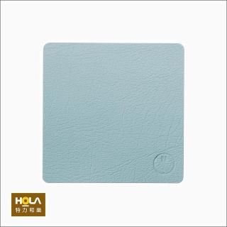 【HOLA】NOORT丹麥皮革方杯墊 冰藍