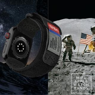 【Mifa】AppleWatch EDC-34戰術尼龍混搭真皮皮革運動錶帶_適用1-7代(來自加拿大NASA聯名軍規錶帶)
