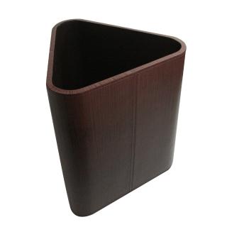 【TOP ART LIVING】皮革置物三角筒 咖啡(置物筒 置物盒 皮革 牛小皮製 送禮)