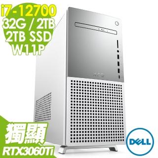 【DELL 戴爾】XPS 8950 i7-12700/32G/2TSSD+2TB/RTX3060Ti 8G/W11P(12代i7十二核商用電腦)