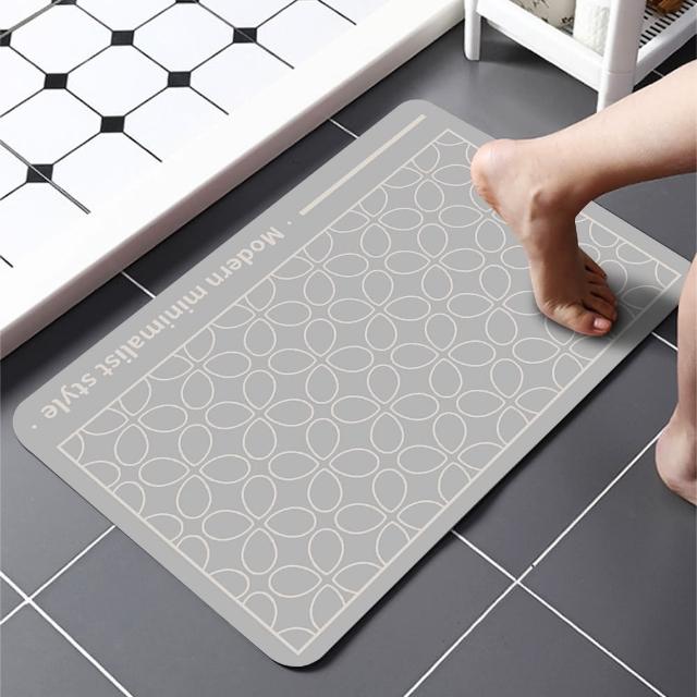 【半島良品】吸水防滑奈米絨軟式仿珪藻土地墊-60x40cm(多款選 台灣設計印刷)