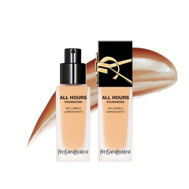 【YSL】官方直營 恆久完美持妝底妝組(恆久完美無瑕持妝粉底+持久柔霧蜜粉餅/午夜粉底)
