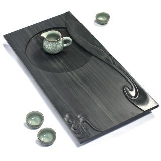 【步騰云】60X30cm 醉陶月色美石茶盤(WM-GTQ-16)