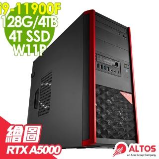 【Acer 宏碁】Altos P10F7 水冷工作站 i9-11900F/128G/4TSSD+4TB/RTX A5000 24G/700W/W11P(i9-10900F 水冷)