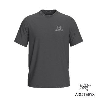 【Arcteryx 始祖鳥】男 LOGO 短袖 羊毛 T恤(烏雲灰)