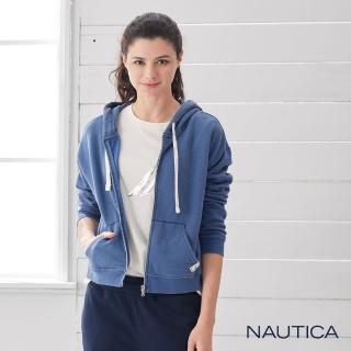 【NAUTICA】女裝原色連帽休閒外套(藍)