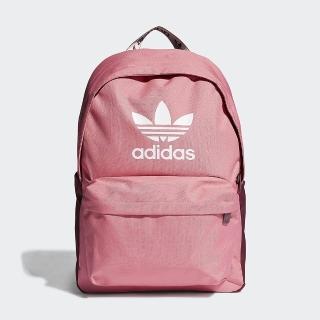 【adidas 愛迪達】後背包 運動 雙肩包 肩背包 電腦包 三葉草 ADICOLOR BACKPK 粉 H35599