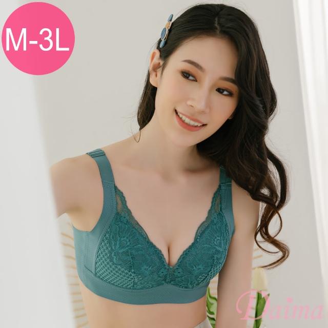 【Daima 黛瑪】無鋼圈 多色可選 內衣M-XXL/逆齡輕盈透氣無痕內衣/寬肩帶/美背蕾絲薄杯/ABCDE罩
