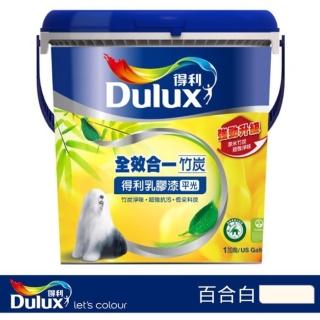 【特力屋】得利 全效合一竹炭乳膠漆 平光 百合白 10L