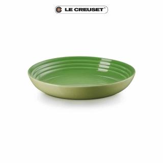 【Le Creuset】瓷器義麵盤22cm(棕櫚綠-無盒)