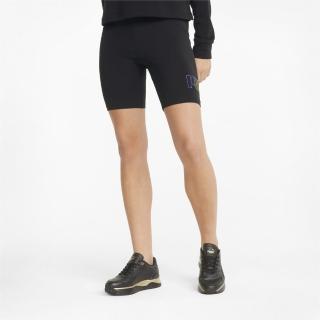 【PUMA】短褲 女款 運動短褲 緊身褲 歐規 ESS+ Rainbow 黑 84843001