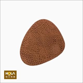 【HOLA】LIND DNA 丹麥皮革曲線杯墊 Hippo自然