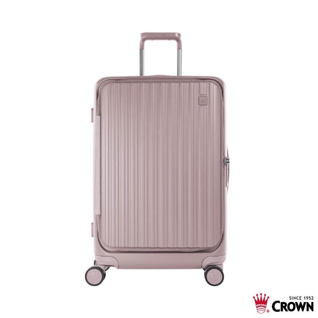 【CROWN 皇冠】Boxy 29吋 前開式框架拉桿箱 防盜雙齒拉鍊箱(行李箱/旅行箱/密碼鎖)