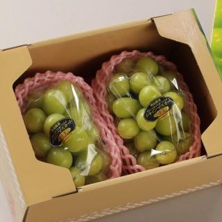 【RealShop 真食材本舖】最高等級日本岡山晴王麝香葡萄禮盒 兩房入 約1.1-1.2公斤(高檔水果 中秋禮盒)