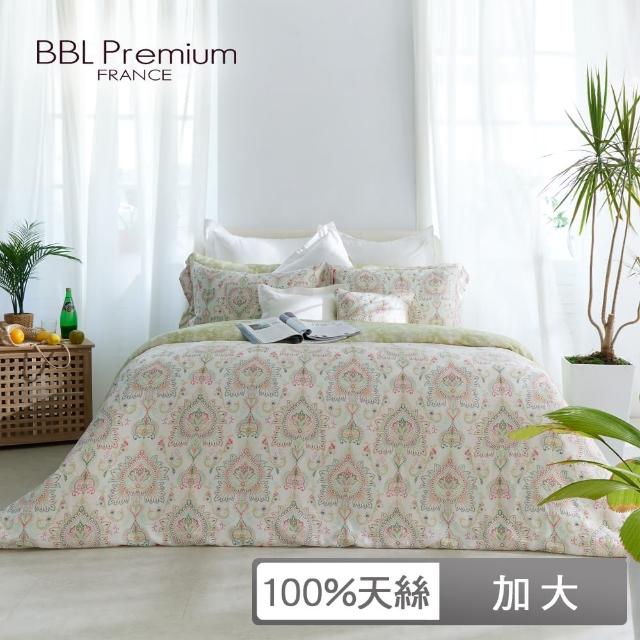 【BBL Premium】100%天絲印花床包被套組-斐麗漫舞(加大)
