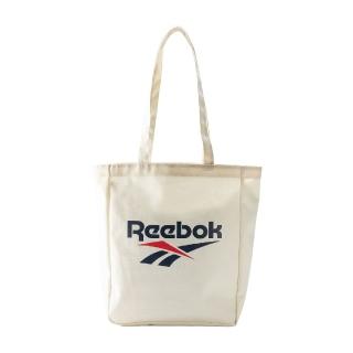 【REEBOK】肩背包 CL VT Canvas Tote Bag 男女款 米白 基本款 休閒 復古(GK0672)