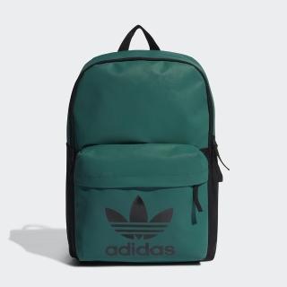 【adidas 愛迪達】後背包 書包 運動包 登山包 BACKPACK 綠 HE9804