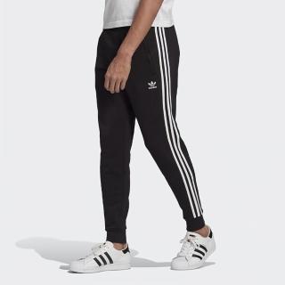 【adidas 愛迪達】長褲 男款 運動長褲 刷毛 三葉草 國際碼 3-STRIPES PANT 黑 GN3458