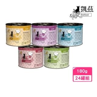 【Catz finefood 德國凱茲】德式燉肉 無穀貓專用主食罐 180-190g*24罐組(貓罐、貓主食罐)